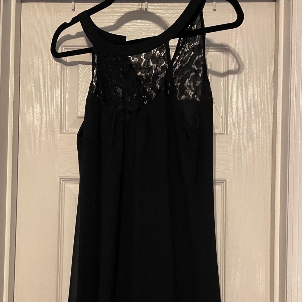 Vanberfia  Women's Lace Patchwork Loose Casual Mini Chiffon Dress NWT